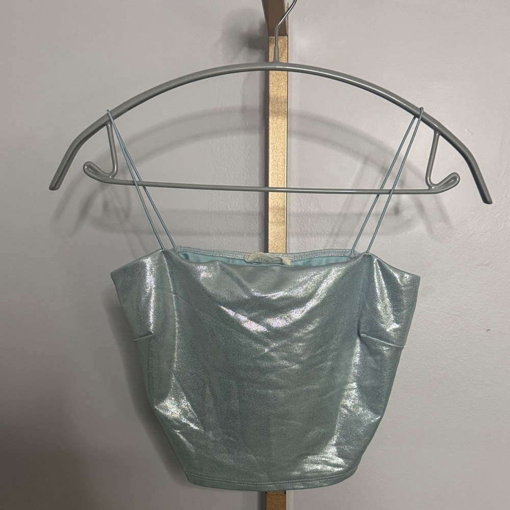 Shimmering Light Blue Camisole Top